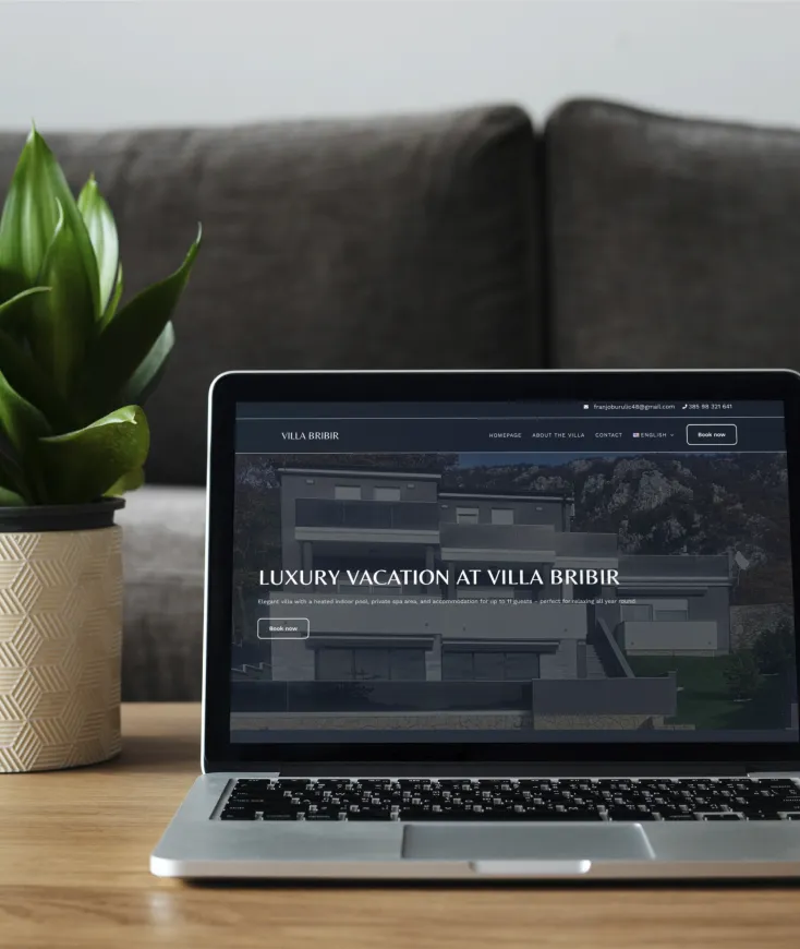 Web stranica luksuzne Ville Bribir s višejezičnom podrškom